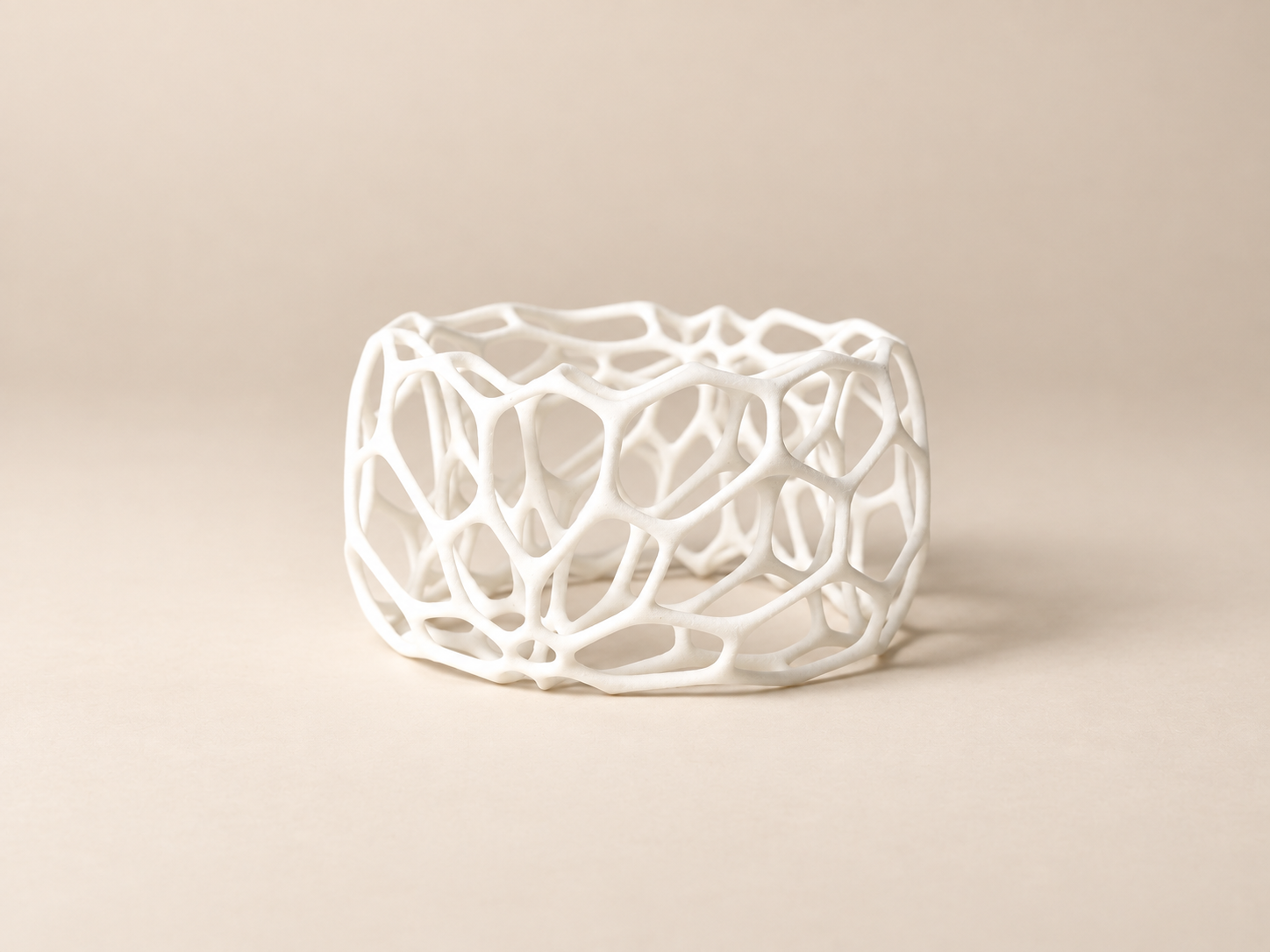 Bracelet Radiolaria blanc, autre vue