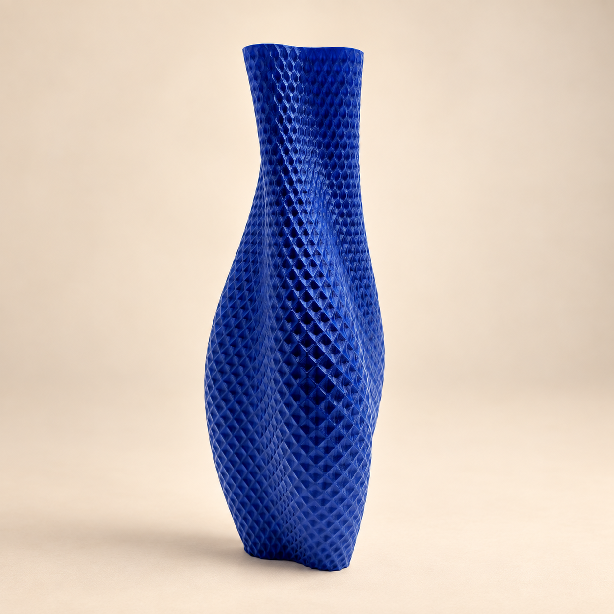 Vase Diagrid bleu imprimé en 3D